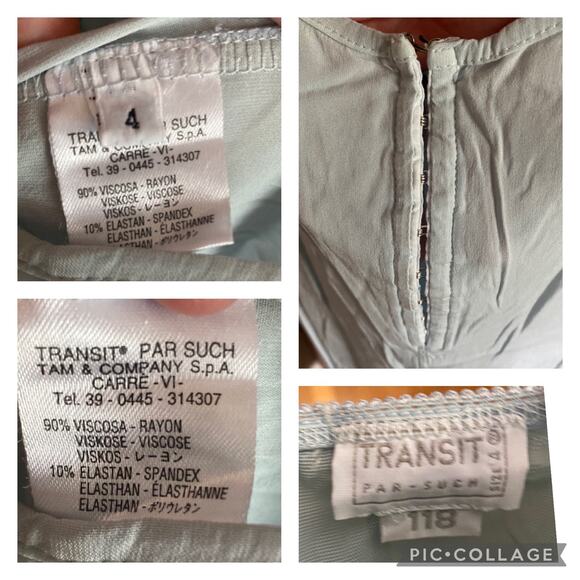 Transit Par Such slip dress and under slip in a light blue size 4 - Picture 10 of 11